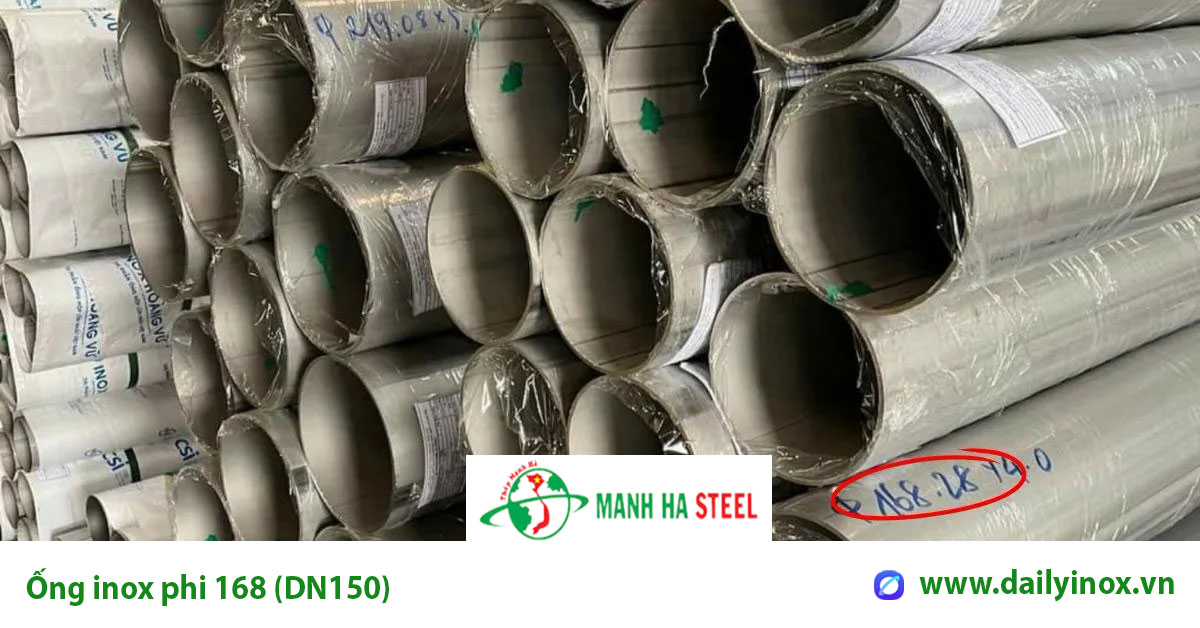 Bảng báo giá ống inox phi 168 DN150
