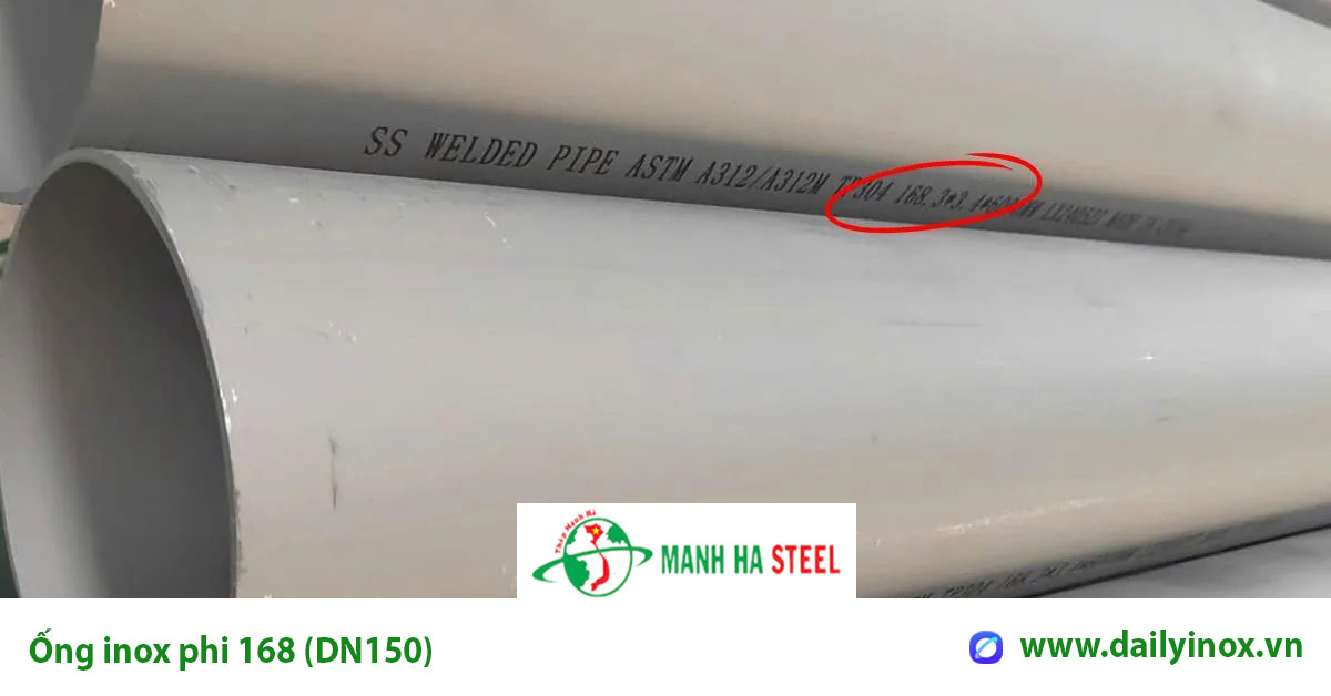 Bảng báo giá ống inox phi 168 DN150