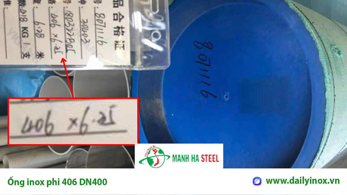 Bảng báo giá ống inox phi 406 DN400