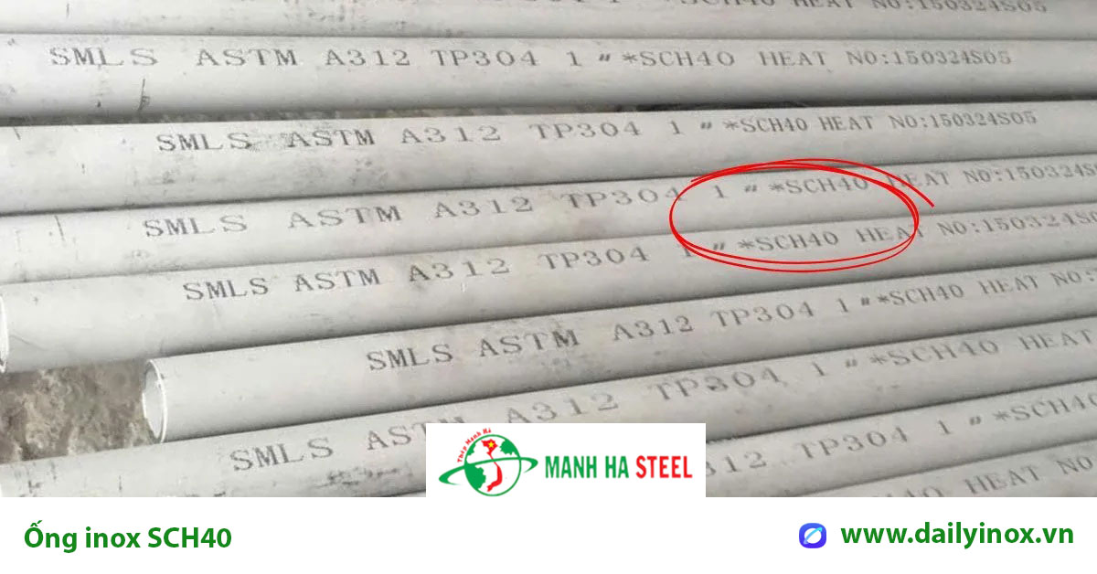 Bảng Báo Giá Ống inox SCH40