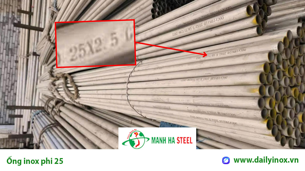 Bảng Báo Giá Ống inox Phi 25