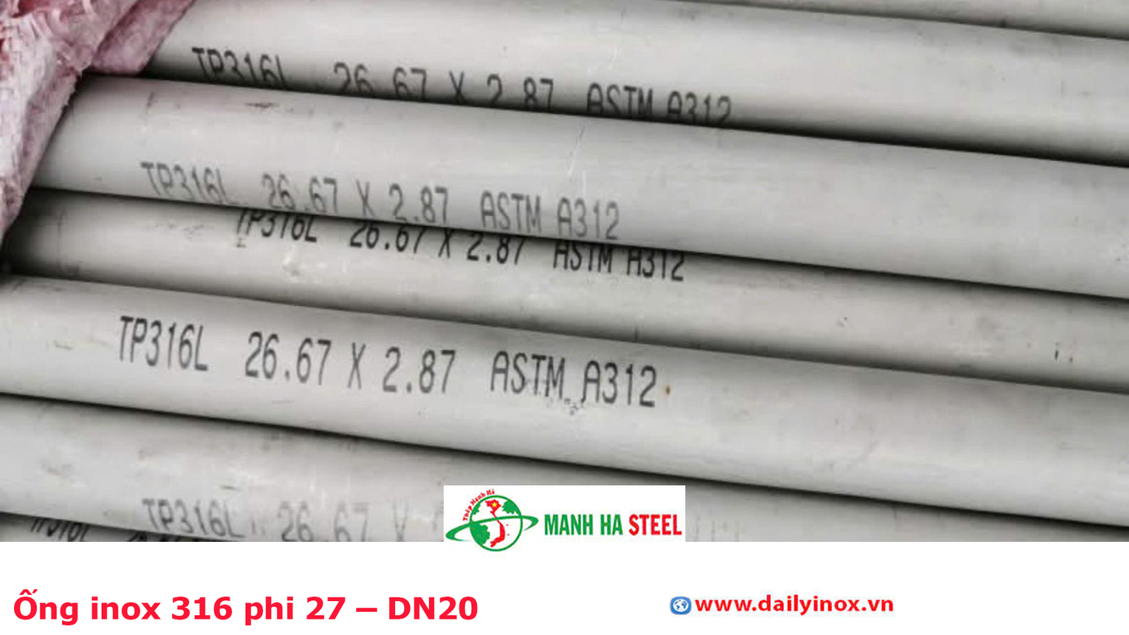 Bảng Báo Giá Ống inox 316 phi 27 – DN20