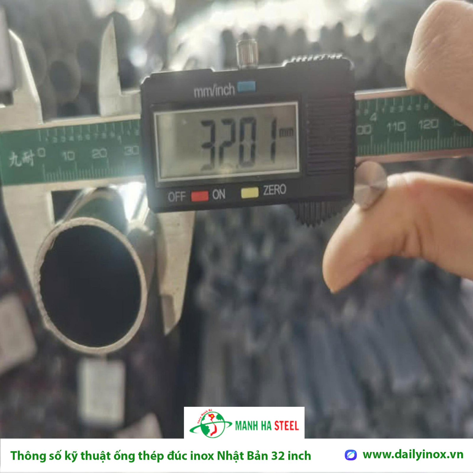 Ống đúc inox Nhật Bản 32 inch, Ống thép đúc inox Nhật Bản 32 inch