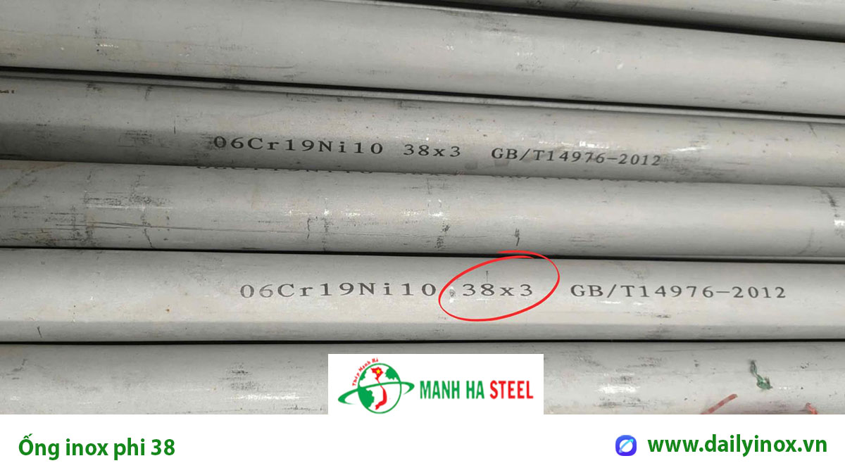 Bảng Báo Giá Ống inox Phi 38