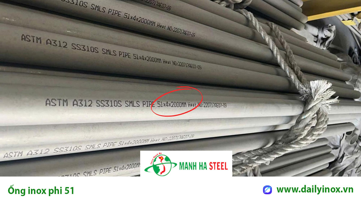 Bảng Báo Giá Ống inox Phi 51