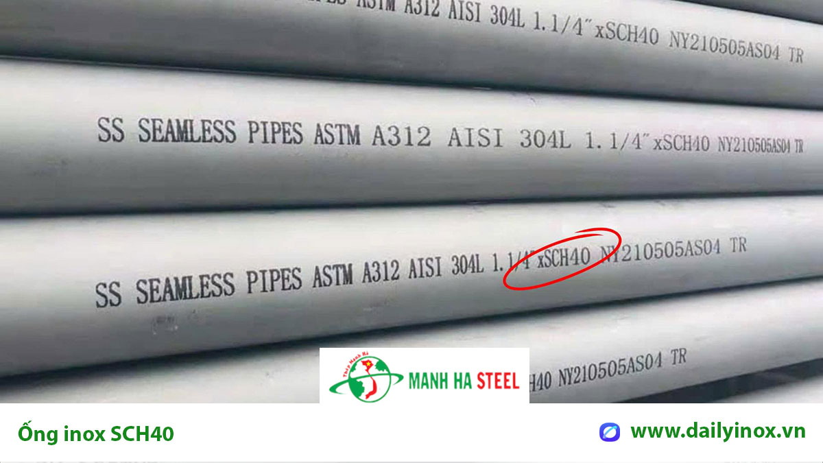 Bảng Báo Giá Ống inox SCH40