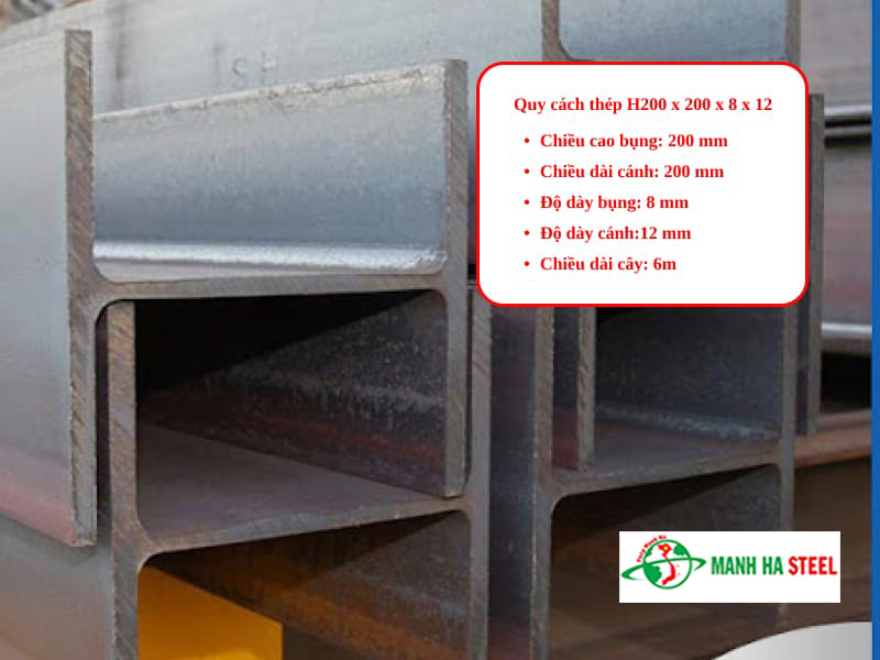 Bảng Báo Giá Thép hình H200 (h200x200x8x12)