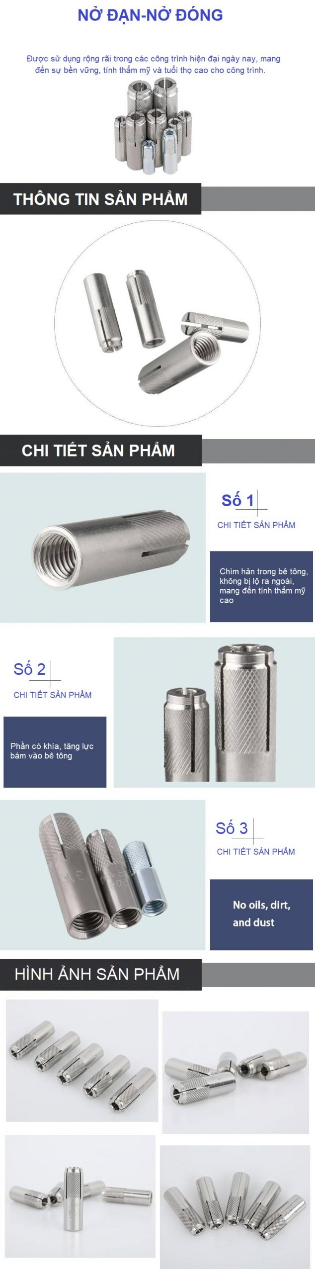 Tắc kê đạn inox 304