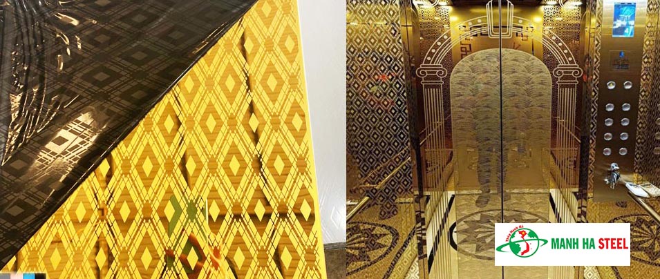 Bảng báo giá tấm inox hoa văn cabin thang máy