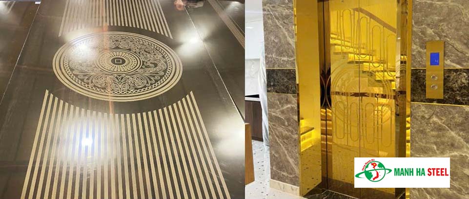 Bảng báo giá tấm inox hoa văn cabin thang máy