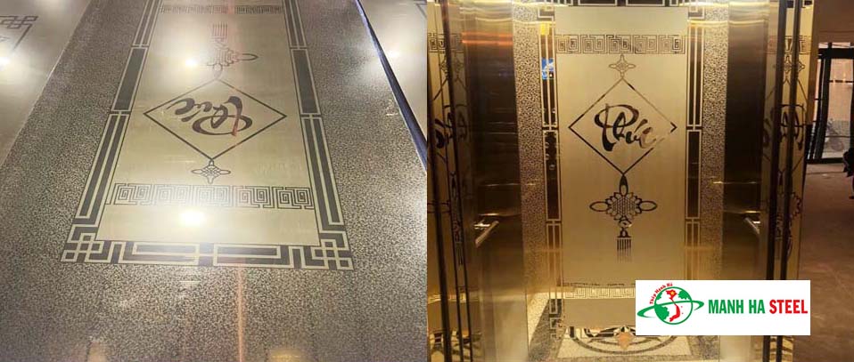 Bảng báo giá tấm inox hoa văn cabin thang máy
