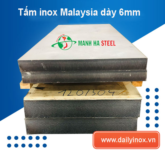 Tấm inox Malaysia dày 6mm