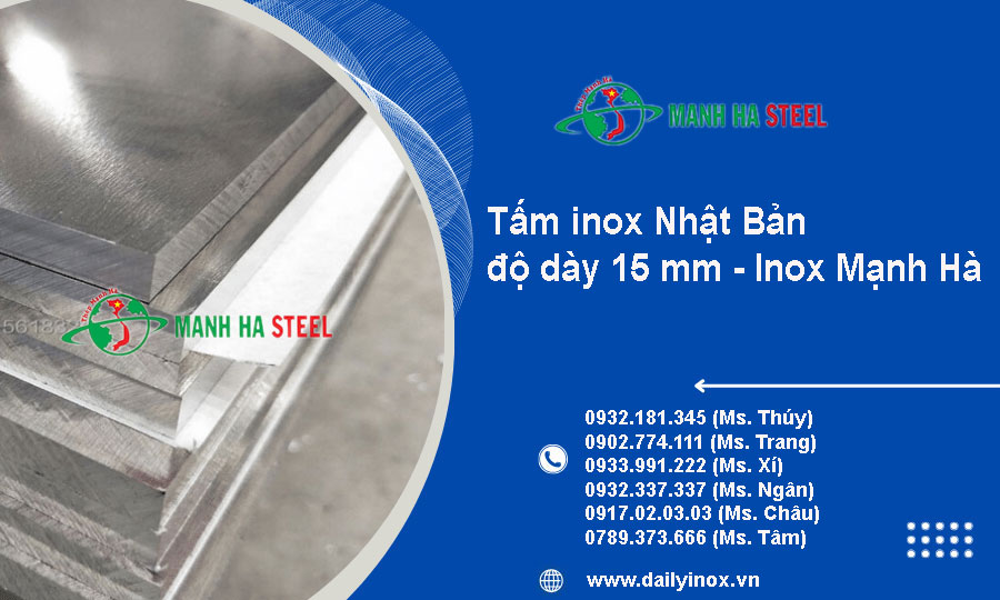 Tấm inox Nhật Bản độ dày 15 mm