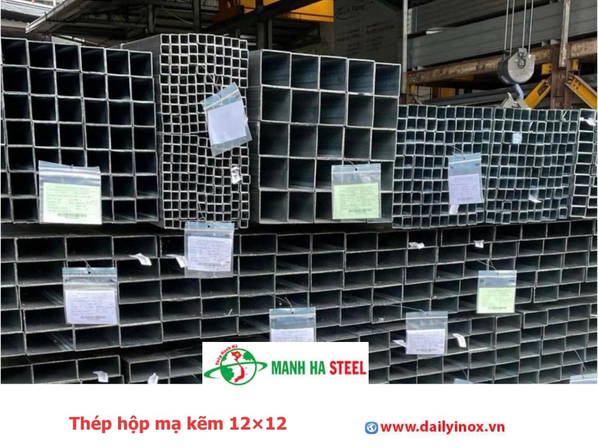 Thép hộp mạ kẽm 12×12