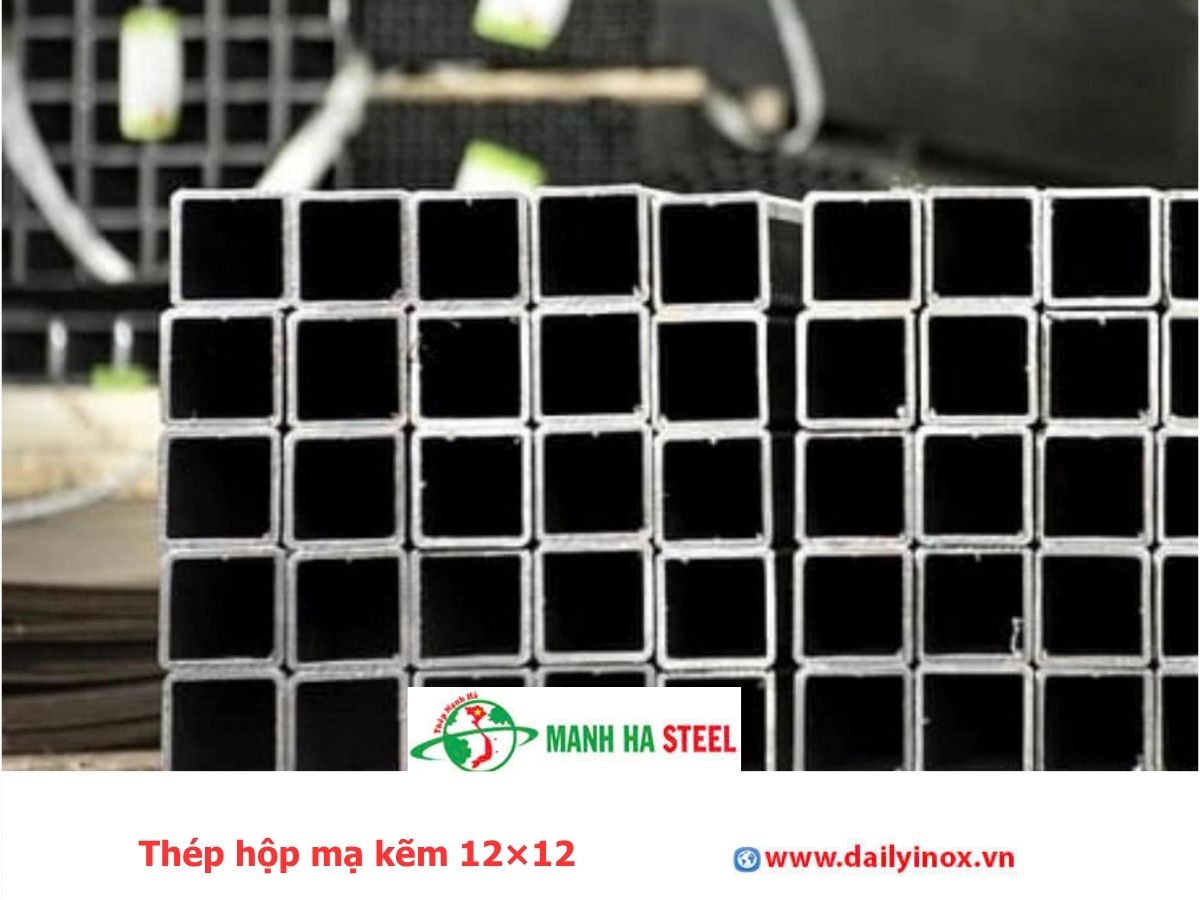 Thép hộp mạ kẽm 12×12