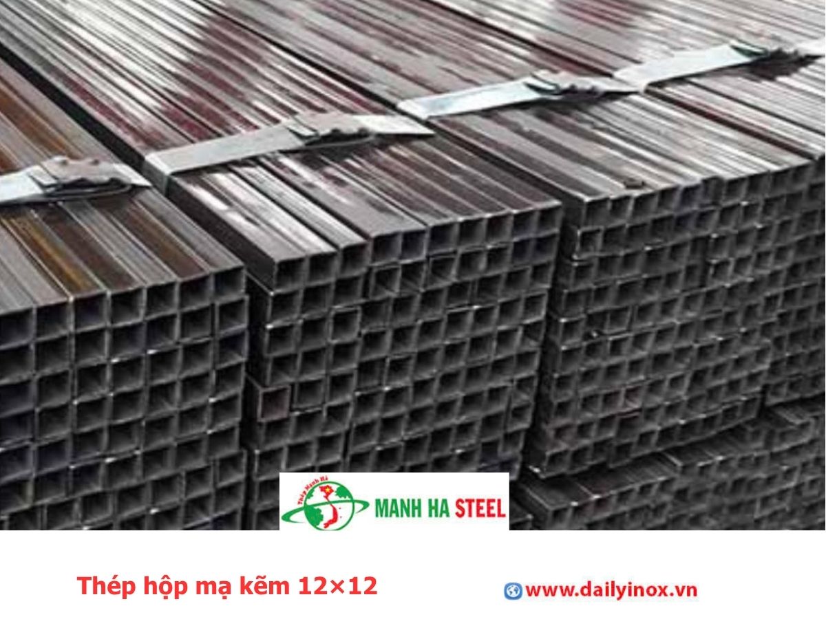 Thép hộp mạ kẽm 12×12