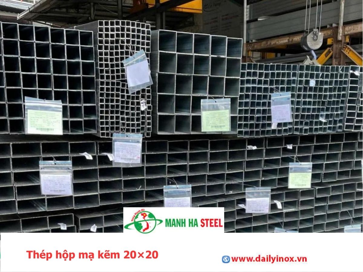 Thép hộp mạ kẽm 20×20