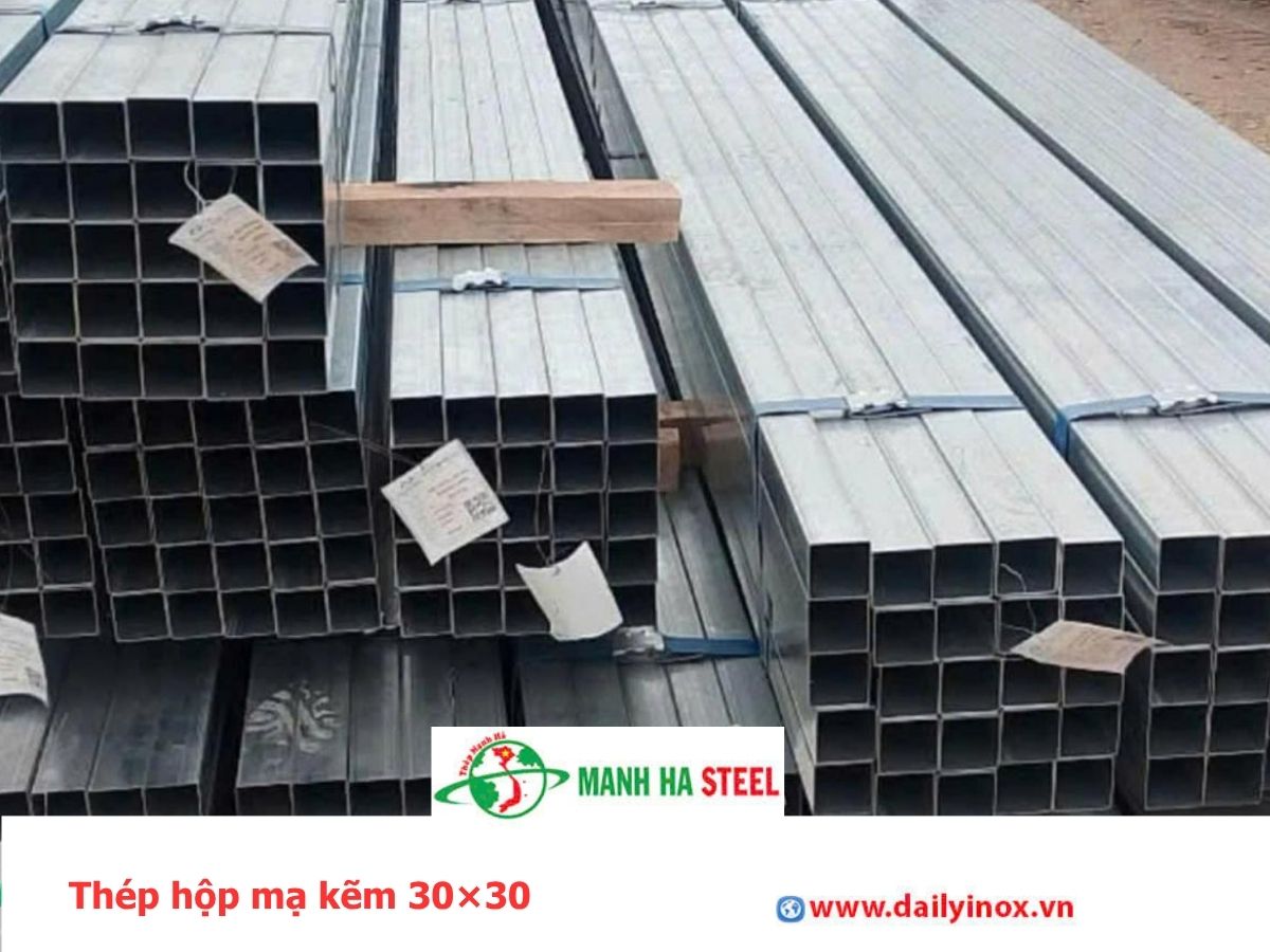 Thép hộp mạ kẽm 30×30