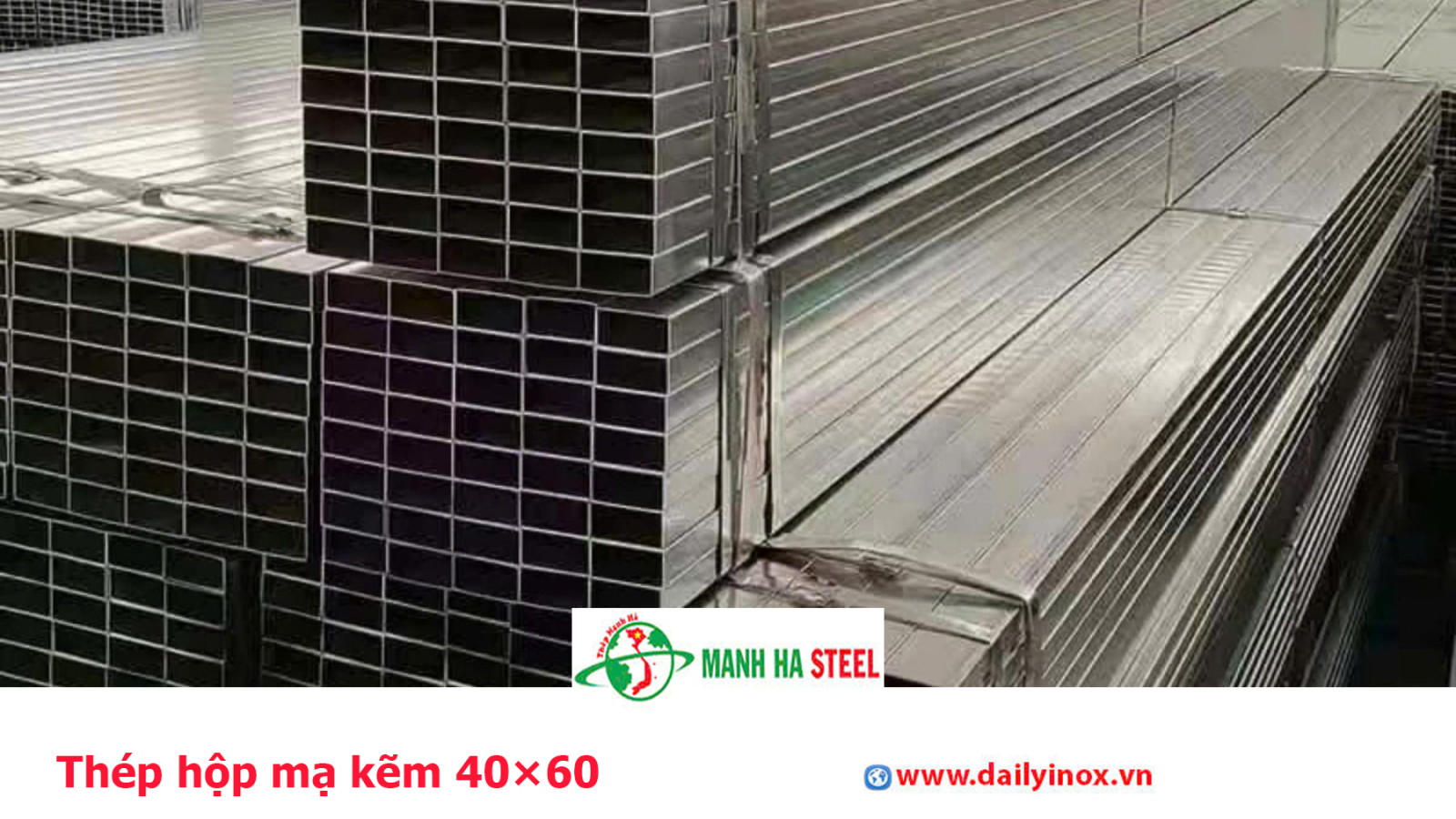 Thép hộp mạ kẽm 40×60