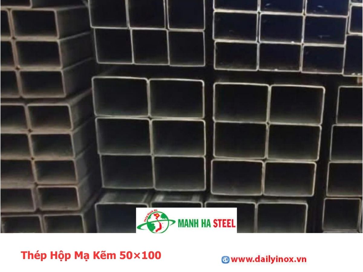 Thép Hộp Mạ Kẽm 50×100