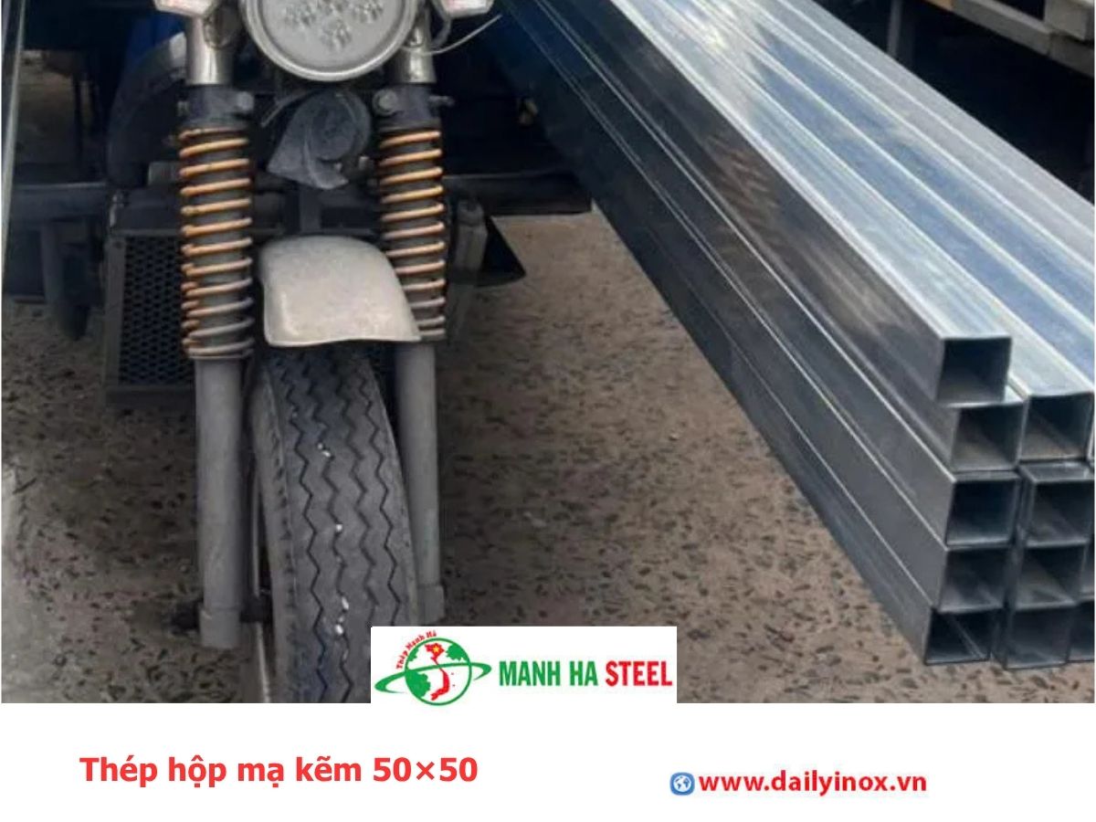Thép hộp mạ kẽm 50×50
