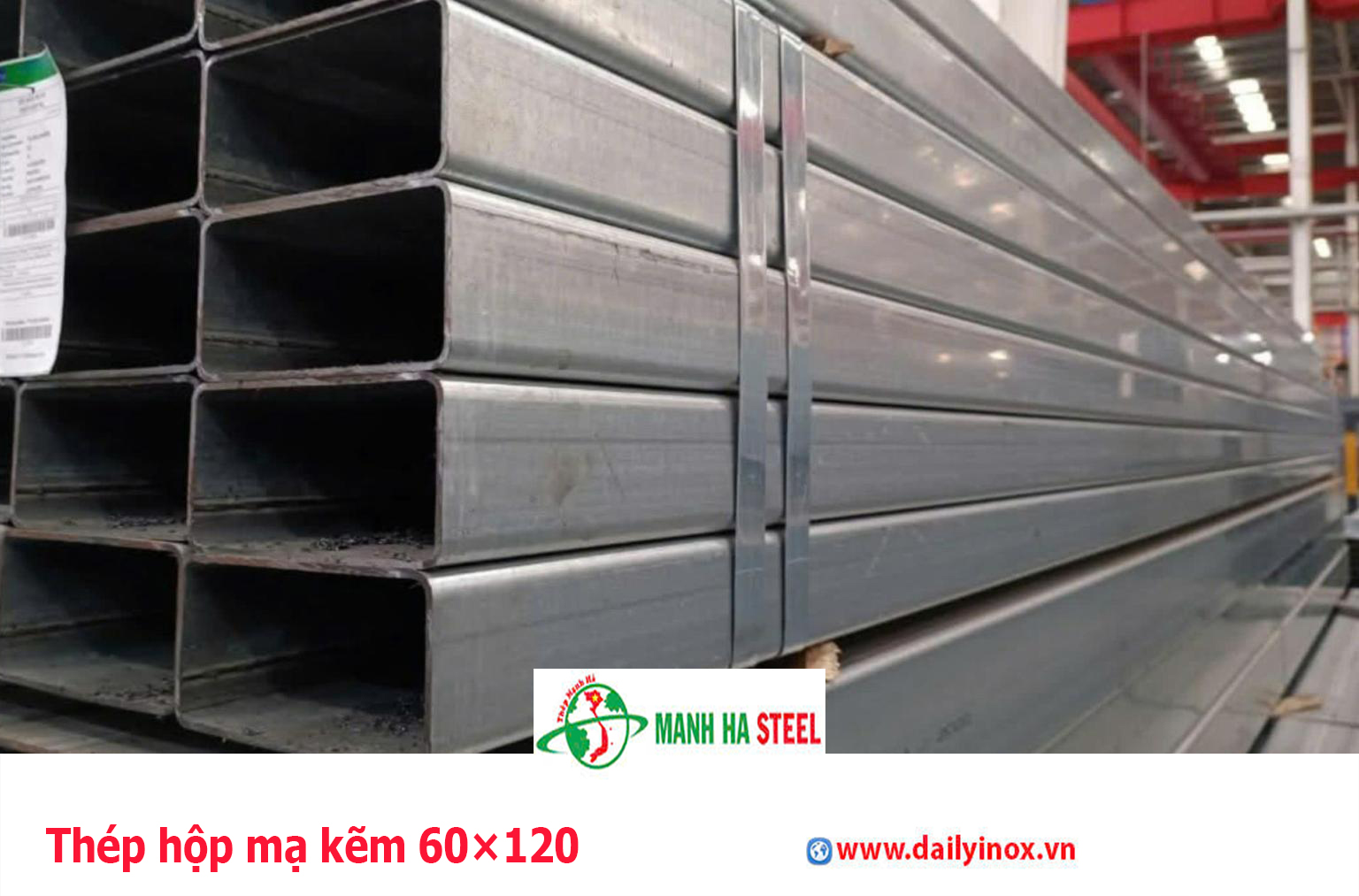 Thép hộp mạ kẽm 60×120
