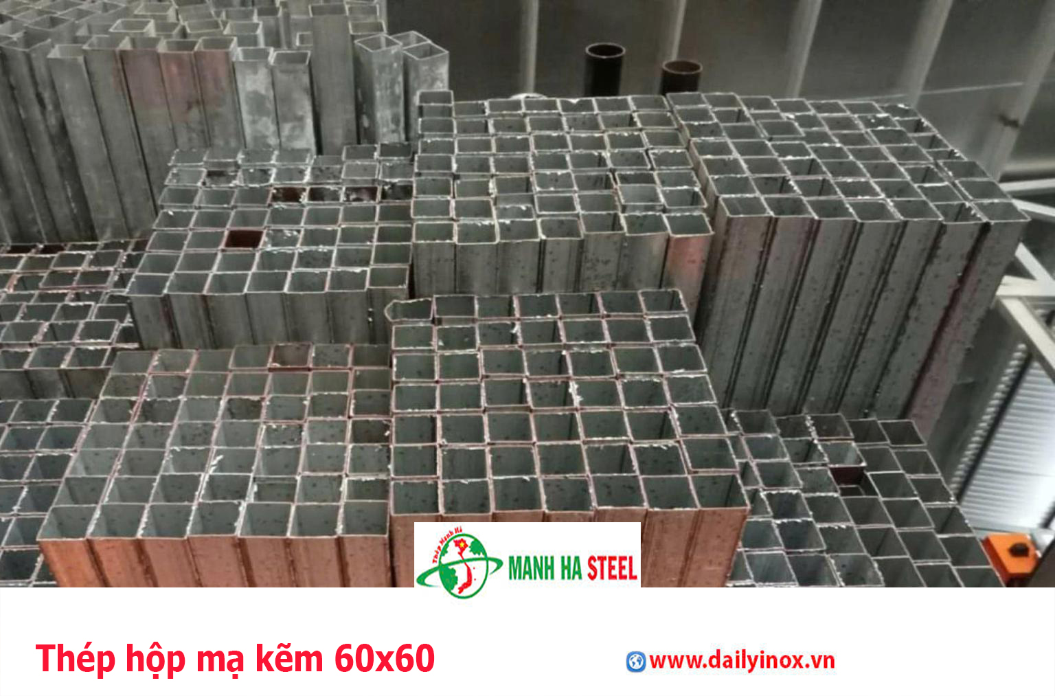 Thép hộp mạ kẽm 60×60