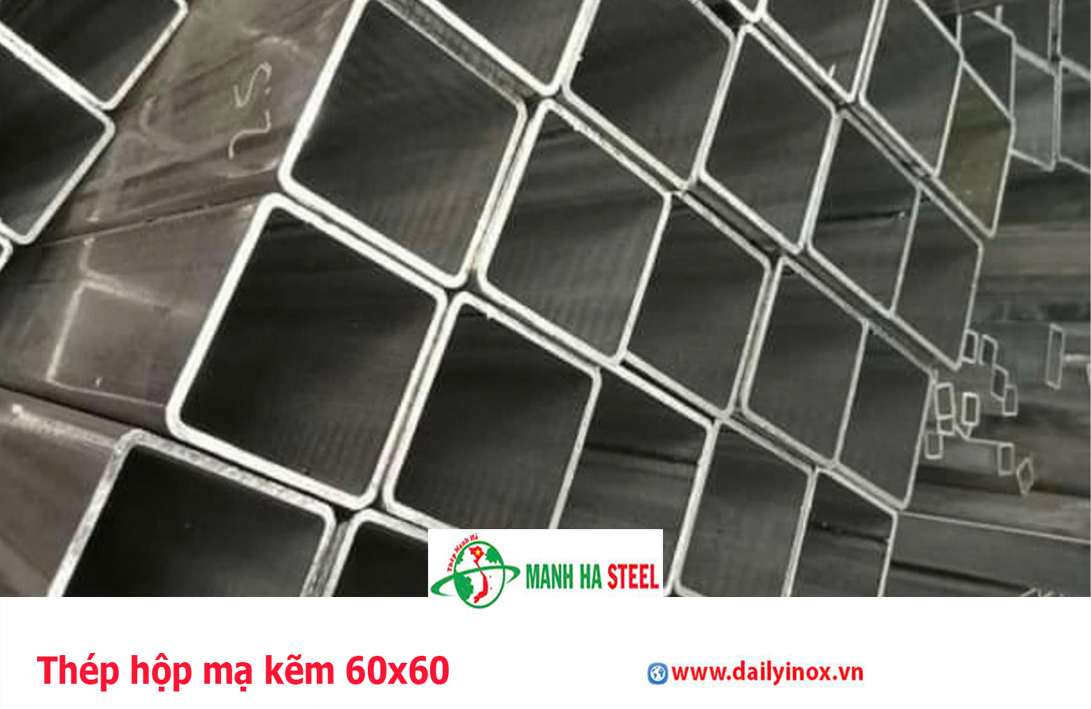 Thép hộp mạ kẽm 60×60