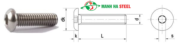 Bảng Báo Giá Bu Lông Lục Giác Chìm Đầu Cầu DIN 7380