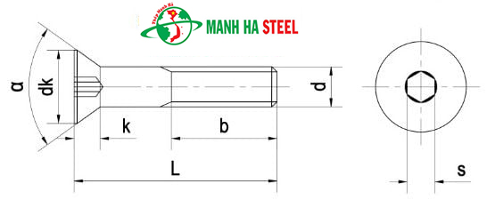 Bảng Báo Giá Bu Lông Lục Giác Chìm Đầu Bằng Inox 201, 304 DIN 7991