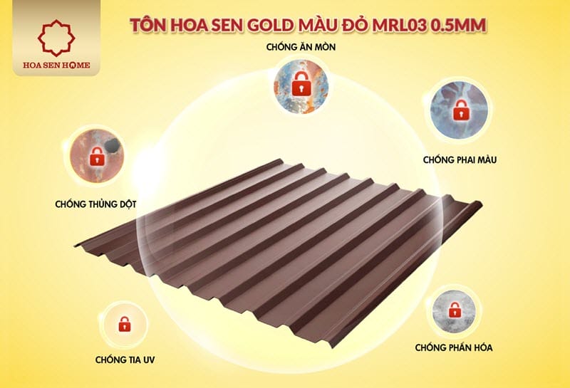 Bảng Báo Giá Tôn Hoa Sen Gold