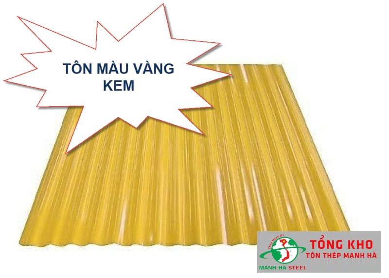 Bảng Báo Giá Tôn Màu Vàng Kem