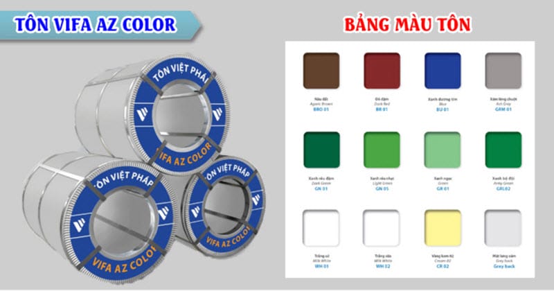 Bảng Báo Giá Tôn Việt Pháp