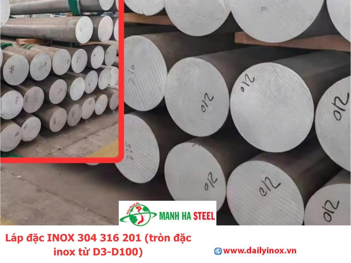 Bảng Báo Giá Láp đặc INOX 304 316 201 (tròn đặc inox từ D3-D100)