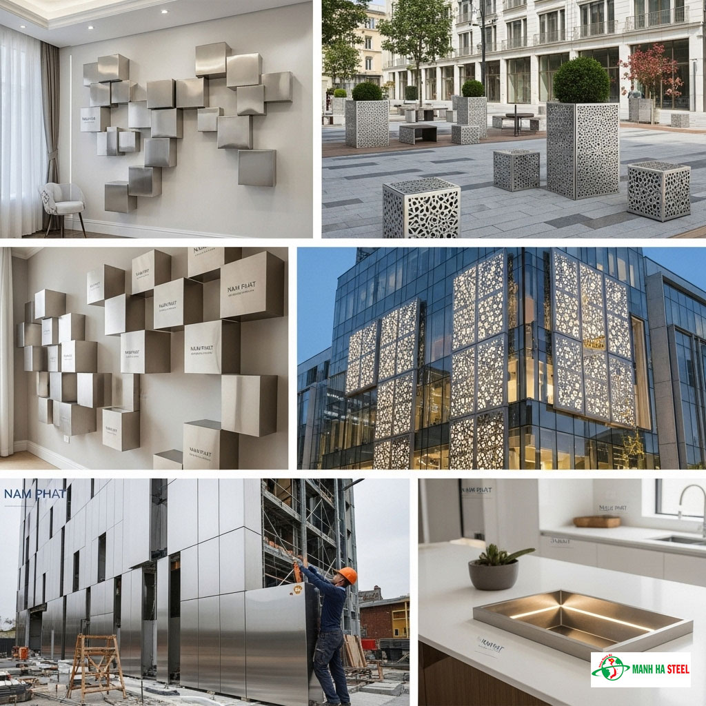 Hộp inox trang trí Nam Phát 201, 304, 316, 403, 430, 410, 310, 420