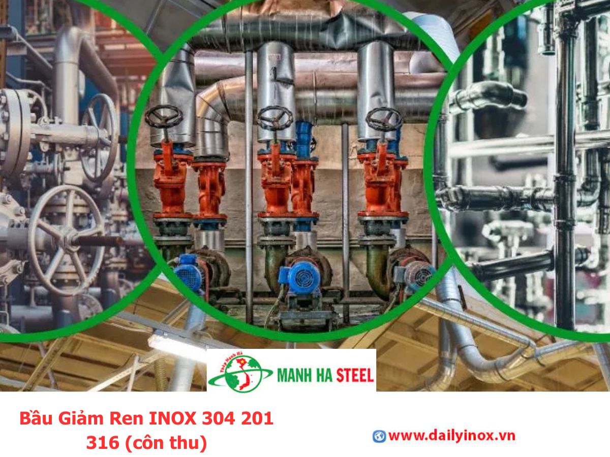 Bầu Giảm Ren INOX 304 201 316 (côn thu)