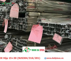 Bảng Báo Giá INOX Hộp 15×30 (SUS304/316/201)