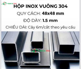 Hộp inox vuông trang trí 48x48