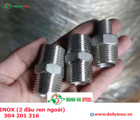 Kép ren INOX (2 đầu ren ngoài) 304 201 316