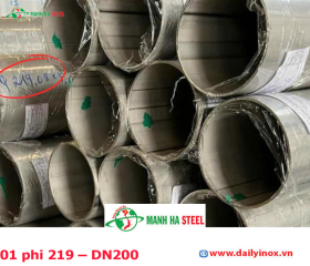 Ống đúc inox Trung Quốc 8 inch, Ống thép đúc inox Trung Quốc 219.1 mm (phi 219.1)