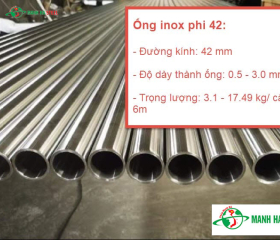 Ống inox công nghiệp TVL Ø42mm