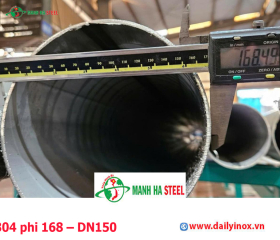 Ống đúc inox Trung Quốc 6 inch, Ống thép đúc inox Trung Quốc phi 168.3 ( 168.3 mm)