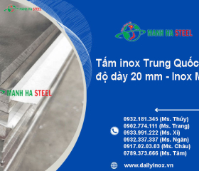 Tấm inox Trung Quốc 304 dày 20mm