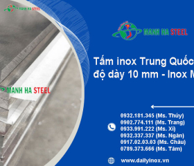 Tấm inox Trung Quốc 304 dày 10mm