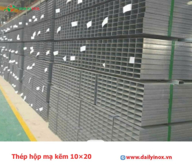 Thép hộp mạ kẽm 10×20